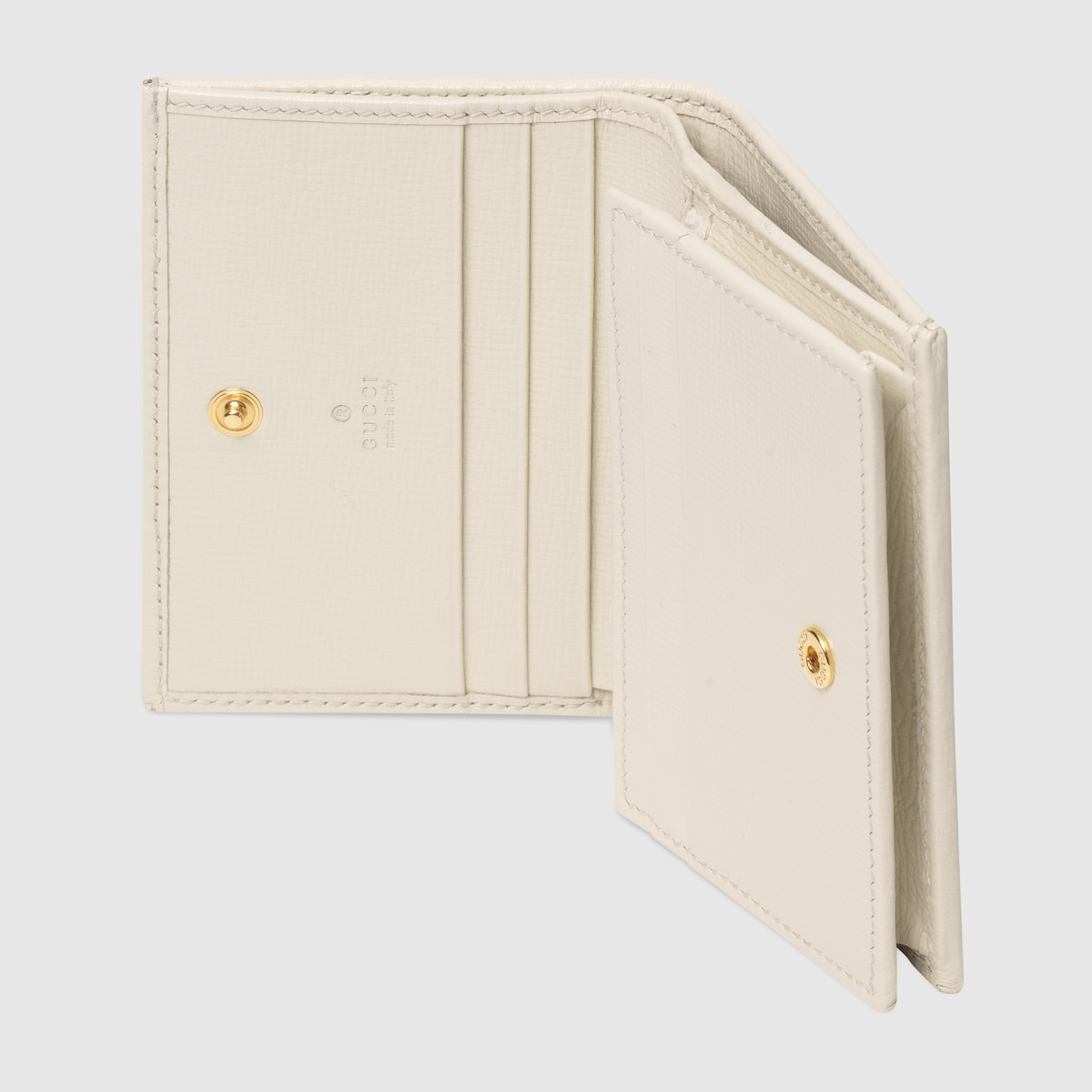 Gucci Horsebit 1955 card case wallet in GG Supreme/white leather GUCCI® UK