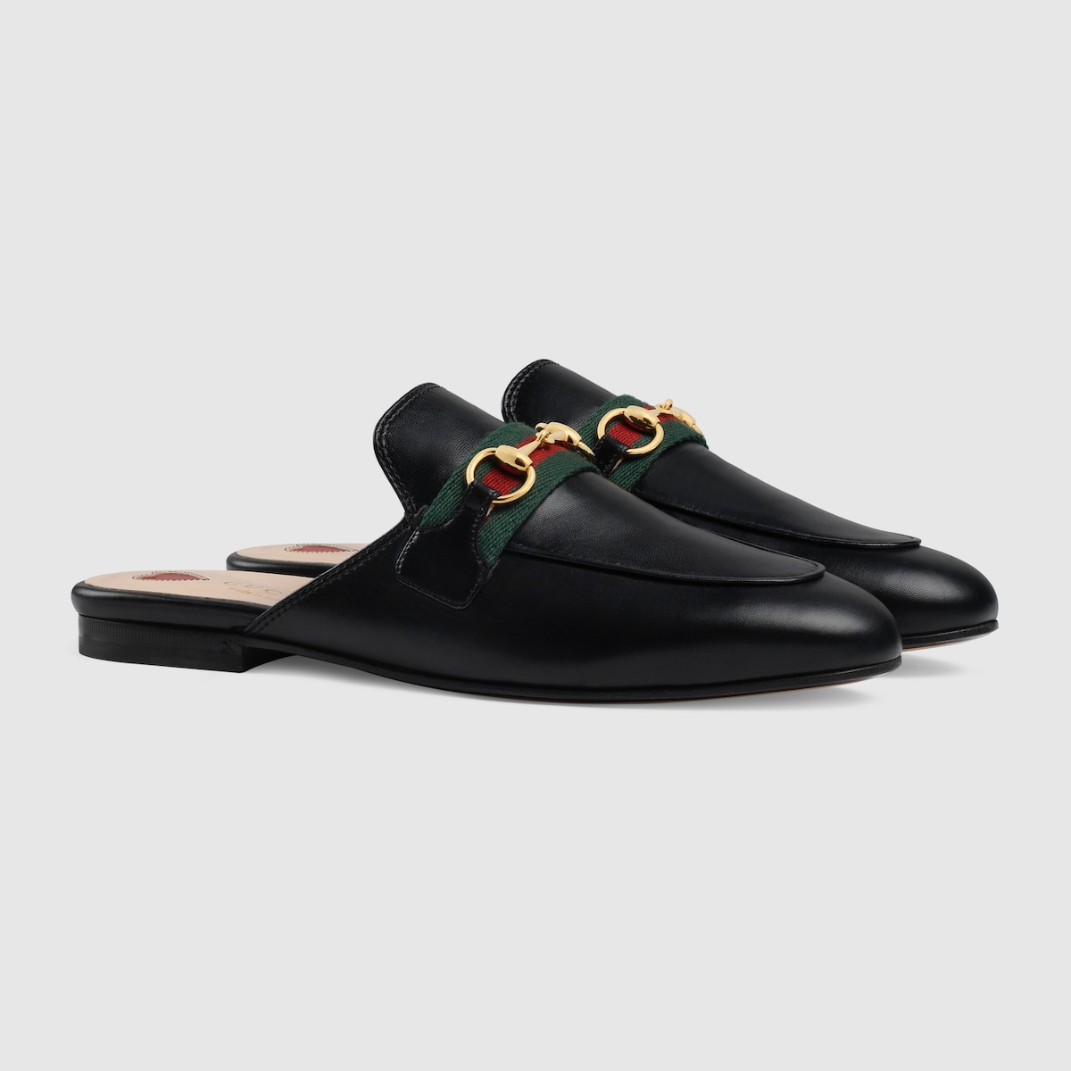 Women s Princetown Leather Slipper In Black GUCCI US