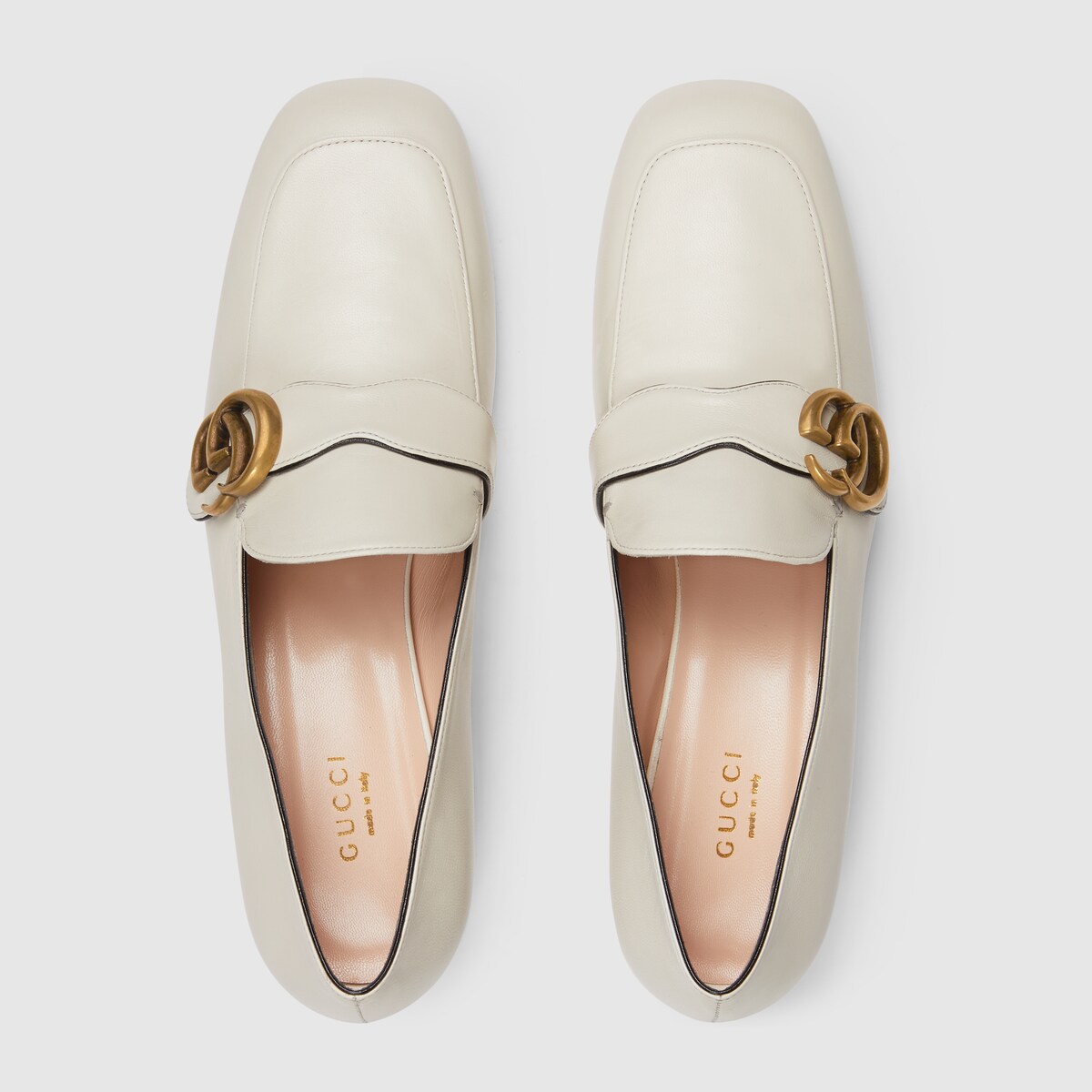 White Women's loafer with Double G GUCCI® US