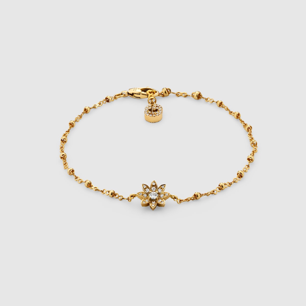 Gucci Flora 18k bracelet with diamonds in yellow gold GUCCI US