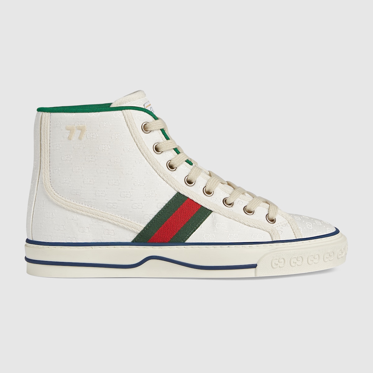 Women's Gucci Tennis 1977 High Top Sneaker In White Mini GG Jacquard GUCCI® US