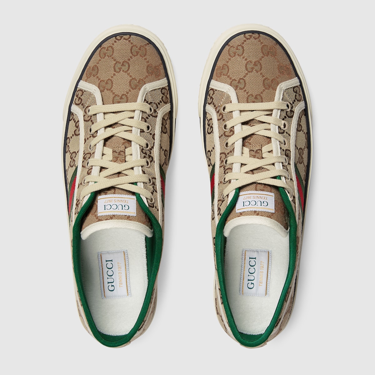 Men's GG Gucci Tennis 1977 sneaker in beige/ebony original GG