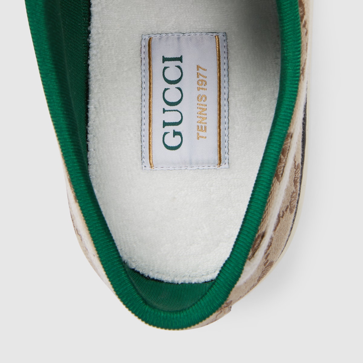 Men's GG Gucci Tennis 1977 sneaker in beige/ebony original