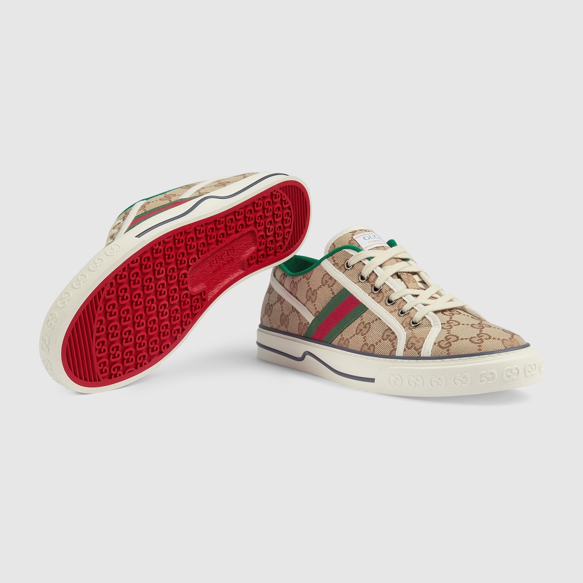 Sneakers GG Gucci Tennis 1977 para hombre inlona GG original beige ebano GUCCI MX