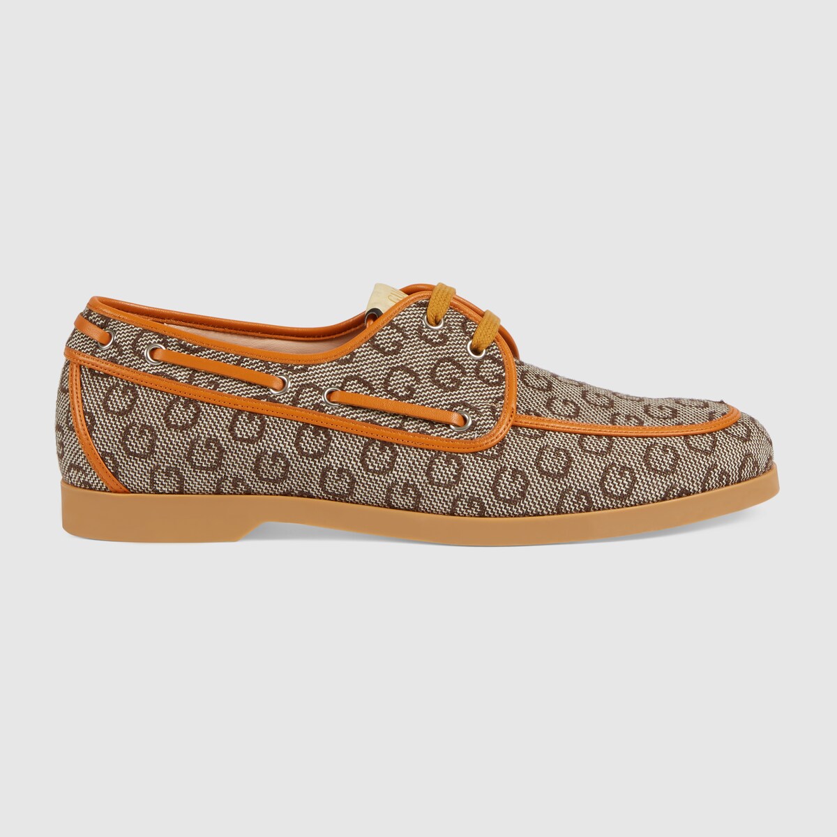 Brown Men's G boat shoe GUCCI® SA