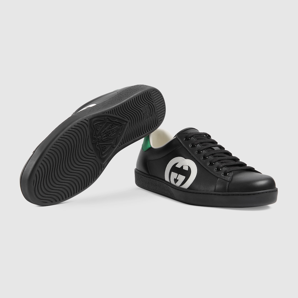 gucci ace interlocking g leather sneaker