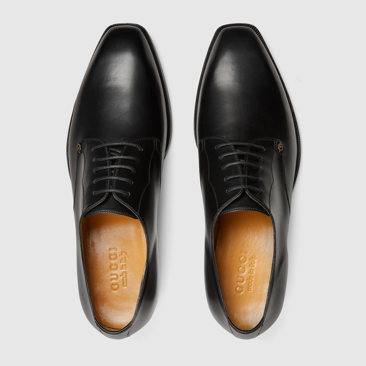 グッチ　レザーシューズ Men's lace-up shoe in black leather | GUCCI® US
