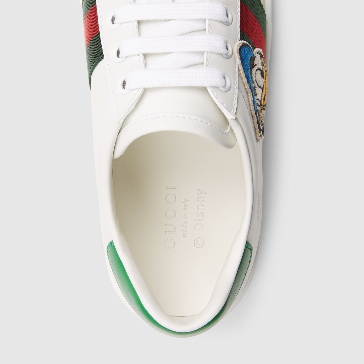 Women's Disney x Gucci Donald Duck Ace Sneaker In White Leather GUCCI® AE