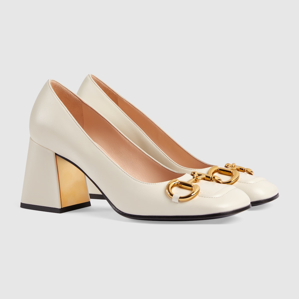 Gucci best sale heels white