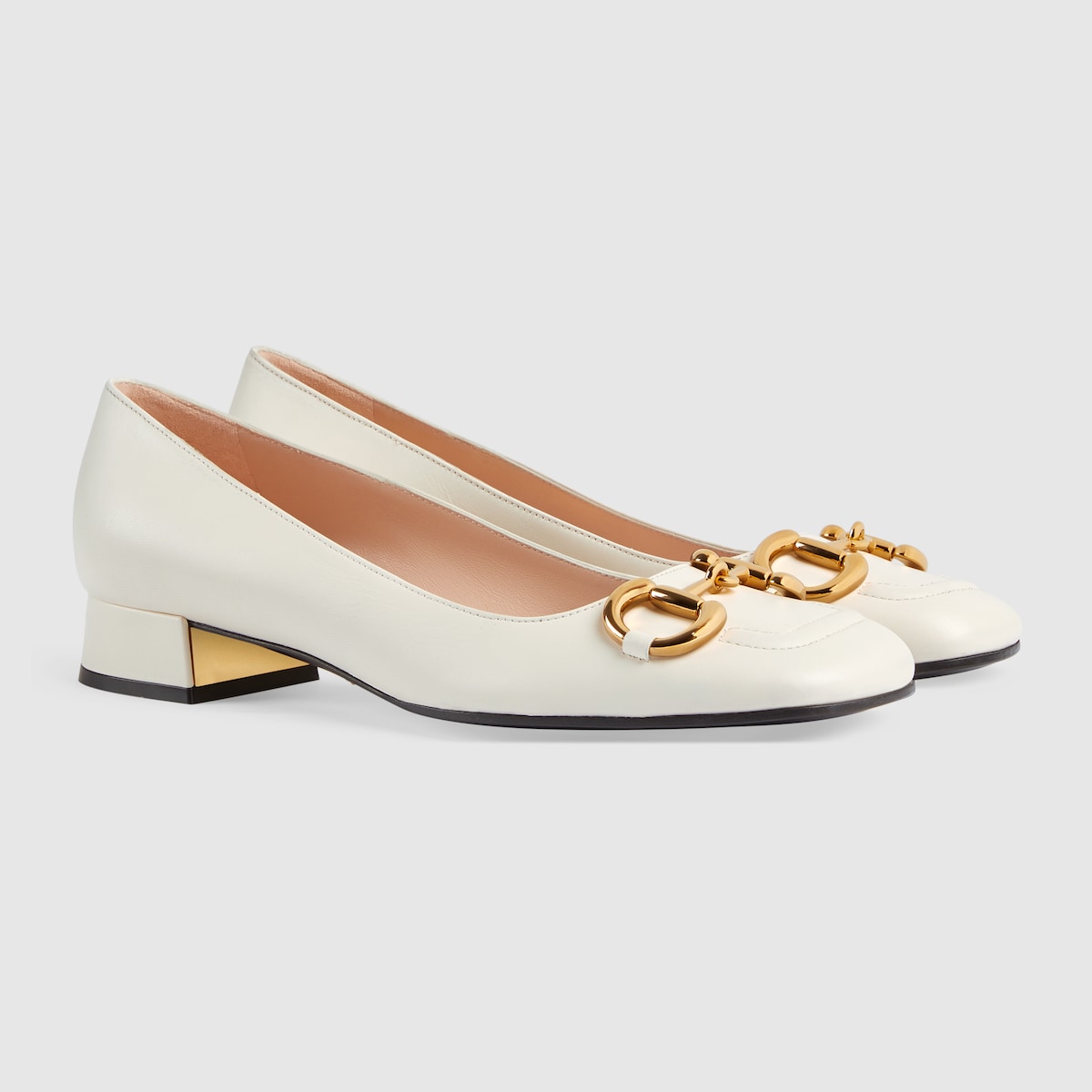 Gucci white sale flats