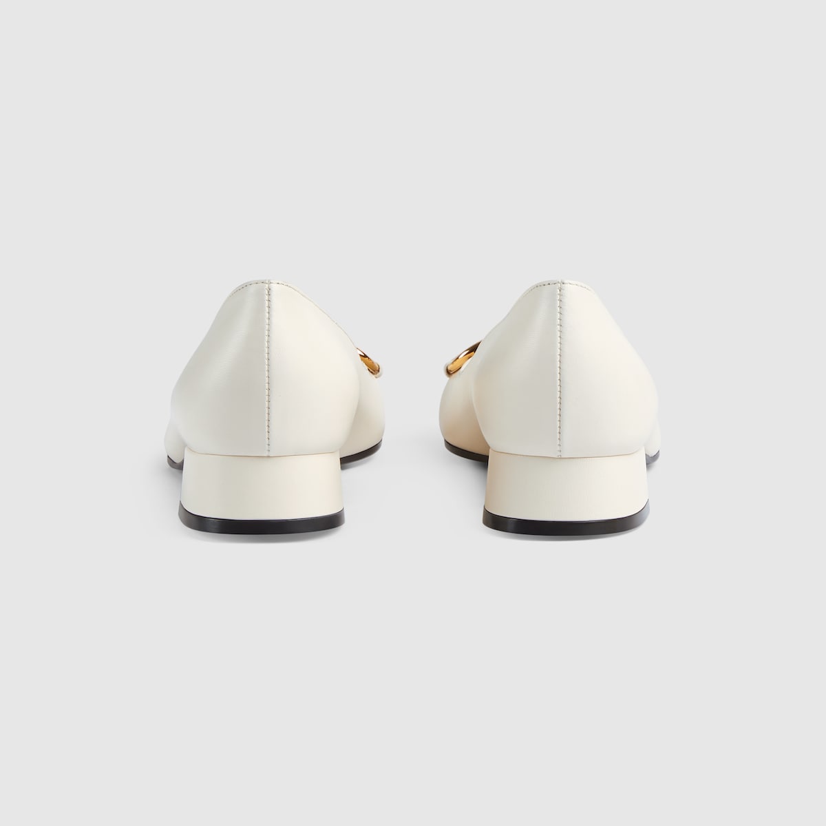 Gucci white flat shoes hotsell