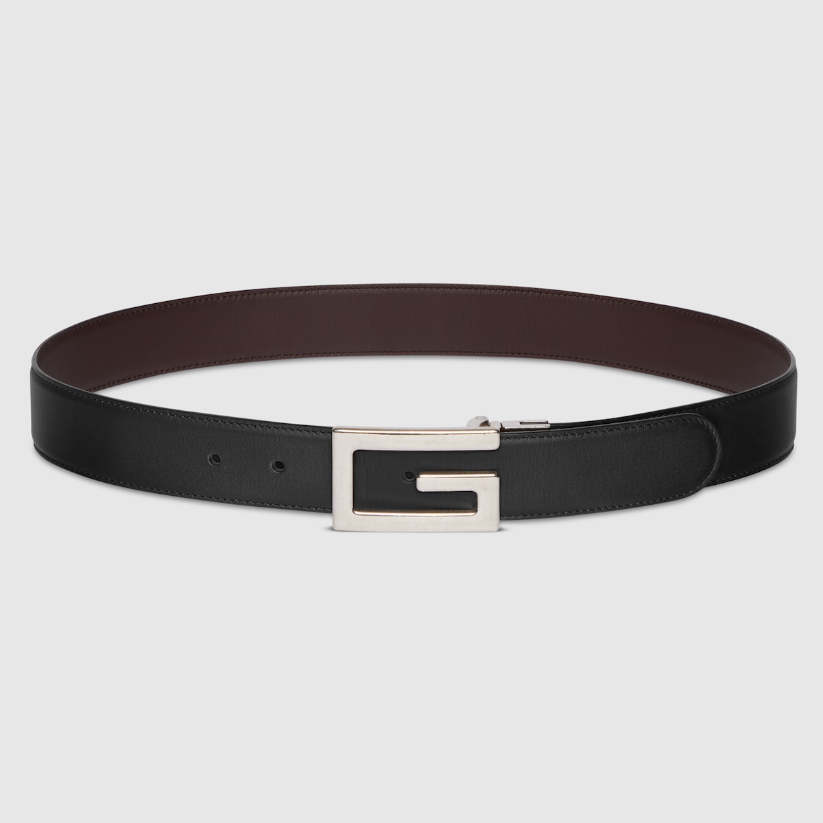 Interlocking buckle leather belt Gucci Pink size 90 cm in