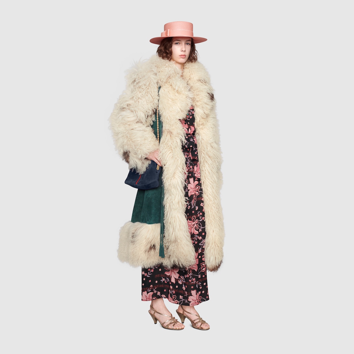 Her lip to Shearling-Trimmed わか Suede Coat