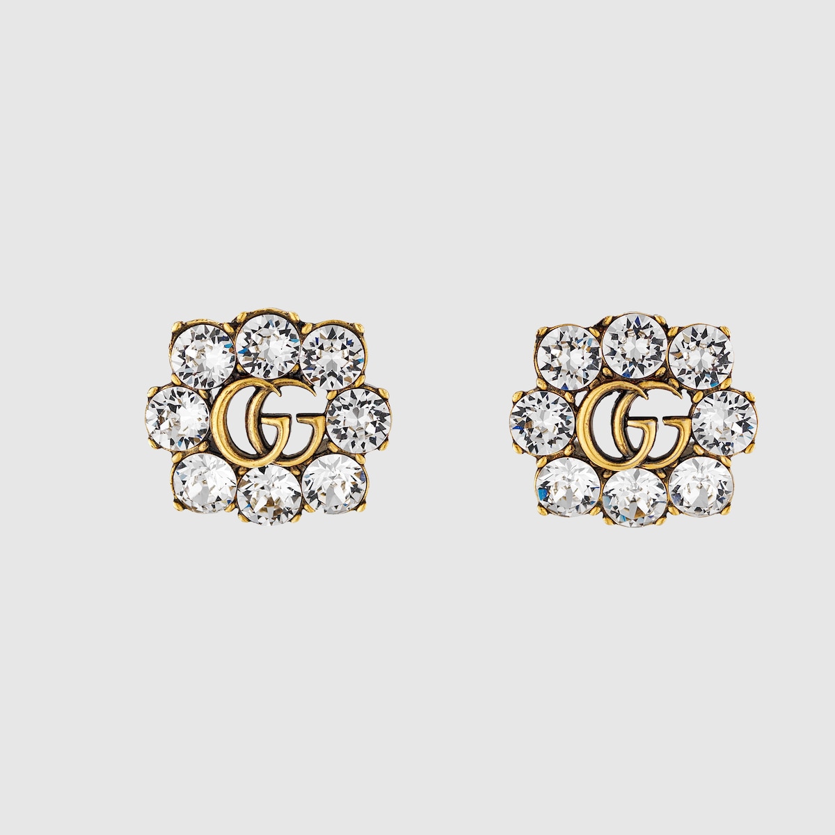 累積売上総額第１位【GUCCI★グッチ】CRYSTAL DOUBLE G EARRINGS org.jpg