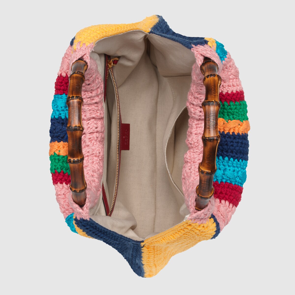 Gucci Horsebit 1955 medium tote bag in multicolour crochet GUCCI® UK