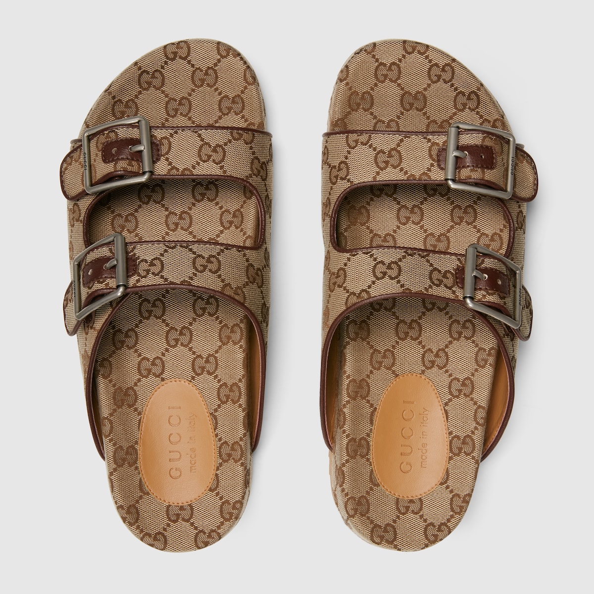 完璧 サンダル グッチ GUCCI ストレッチストラップ ブラウン ポイン 