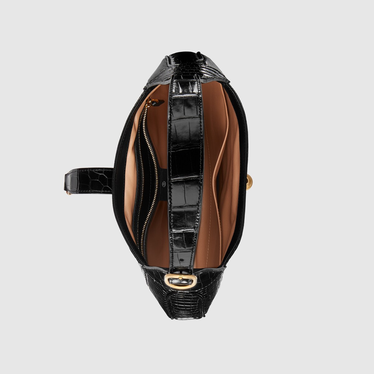 Jackie 1961 crocodile small shoulder bag in black crocodile GUCCI® UK