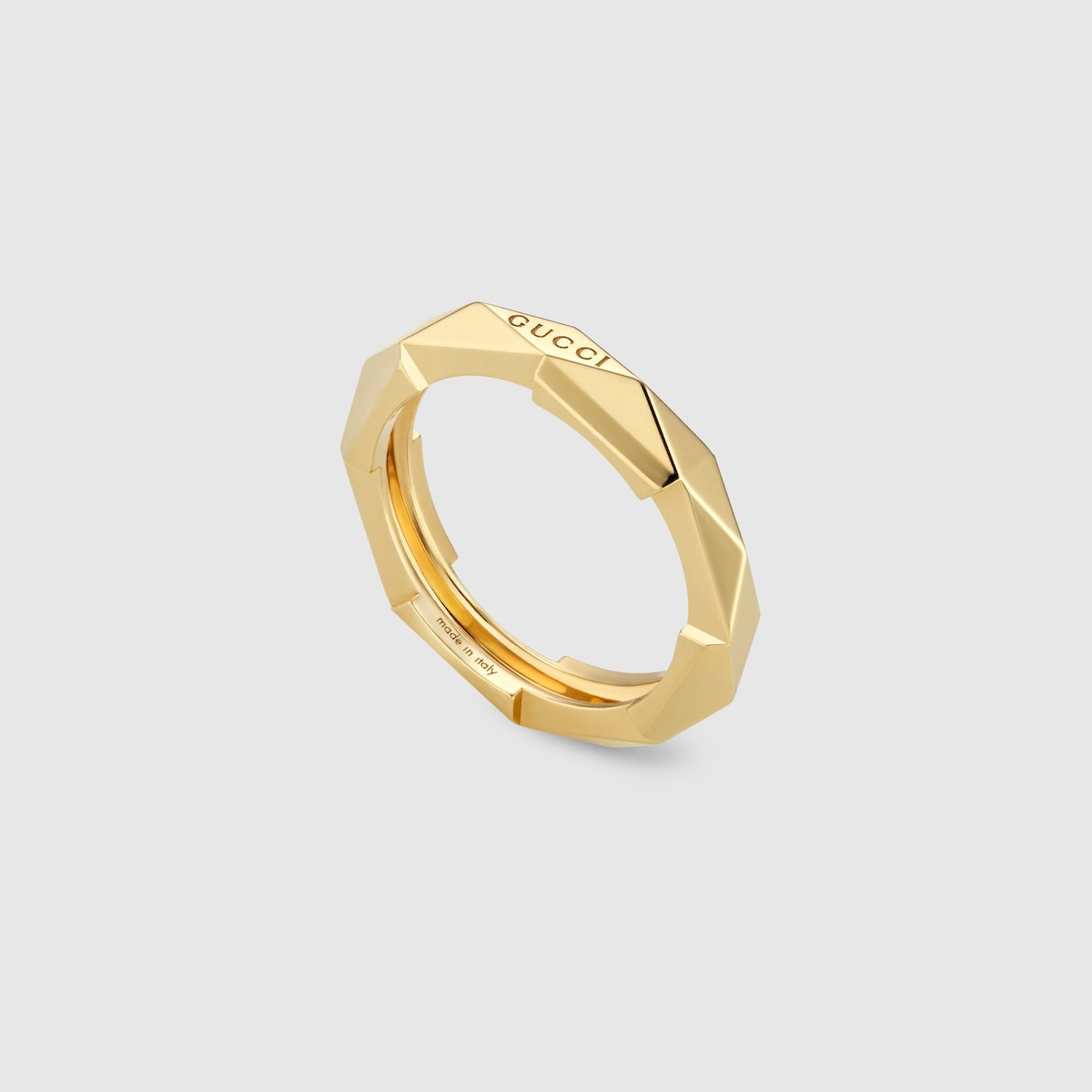 18k GUCCIリング Gucci Link to Love 18k studded ring in 18k yellow gold