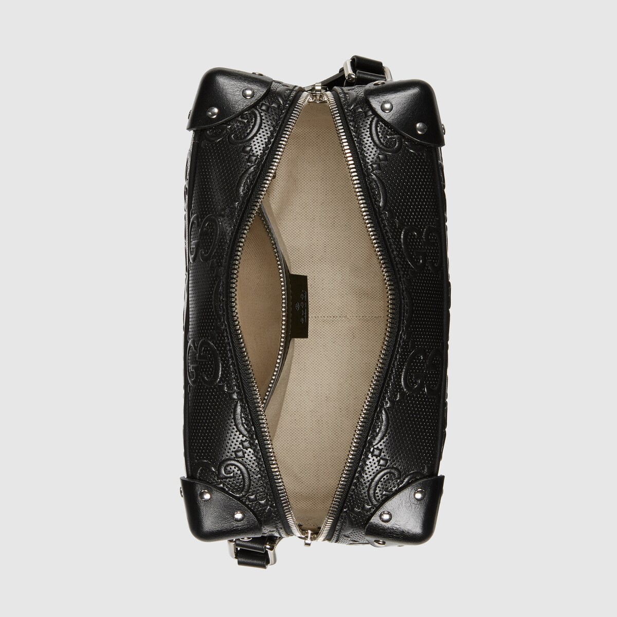 Black GG embossed shoulder bag | GUCCI® UK