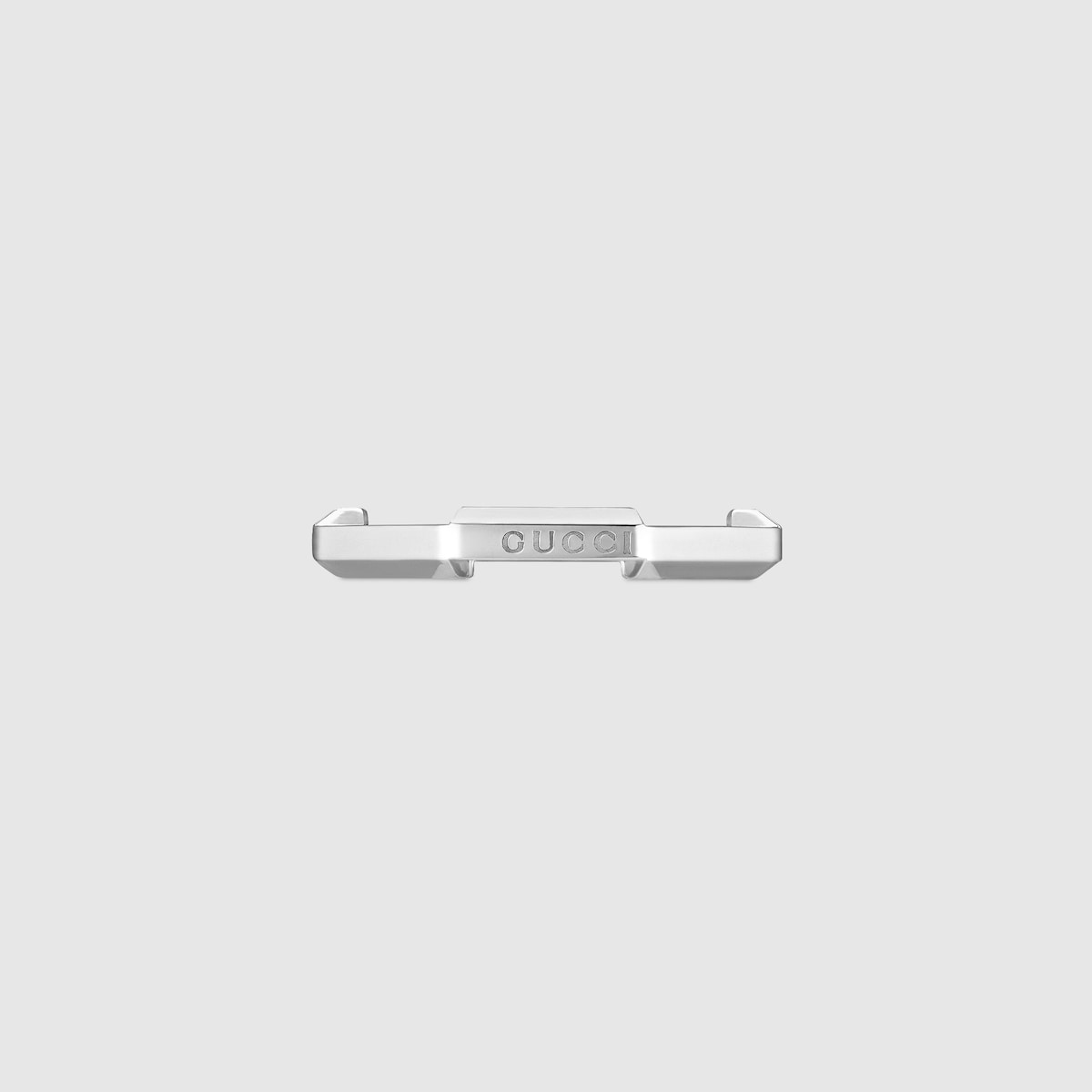 Gucci Link to Love mirrored ring in 18k white gold | GUCCI® US