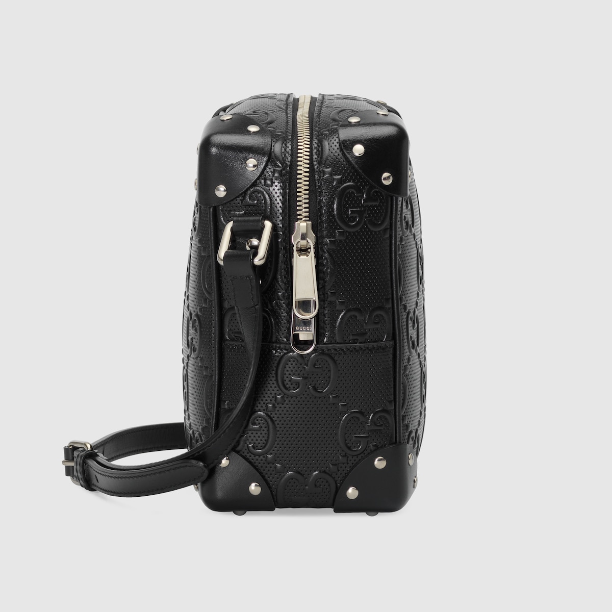 Black GG embossed shoulder bag | GUCCI® UK