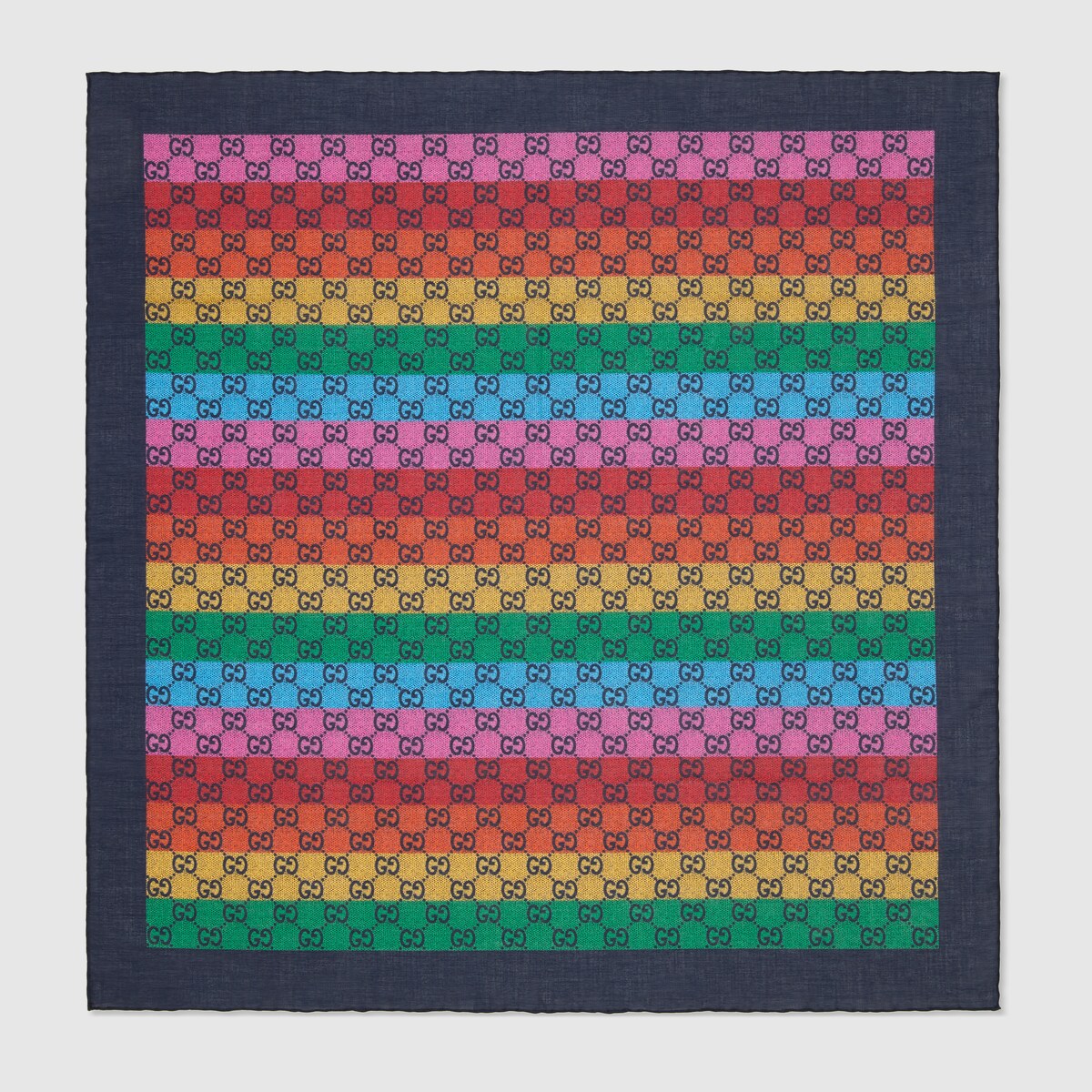 GG Multicolour cotton scarf in multicolour GUCCI® NZ