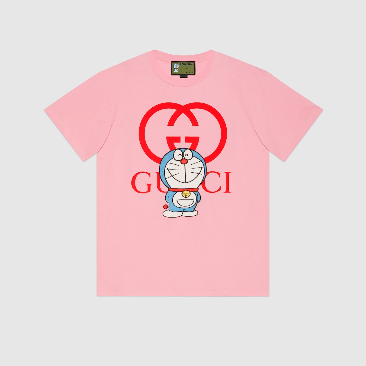 Doraemon x Gucci cotton T-shirt in pale pink | GUCCI® 香港