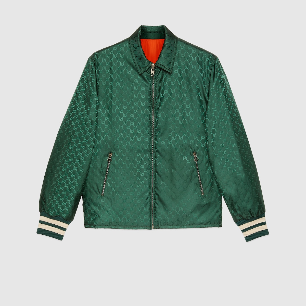 Gucci reversible gg jacquard bomber jacket sale