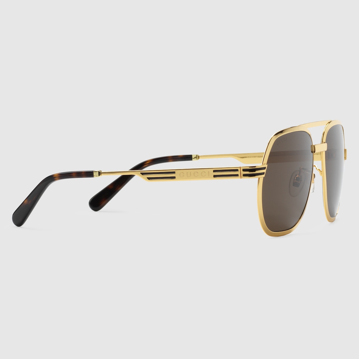 Occhiali da sole navigator in metallo color oro giallo GUCCI Italia