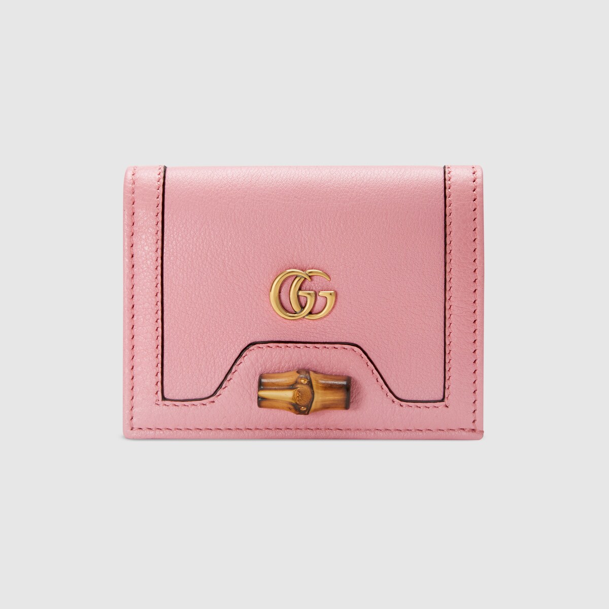Gucci Diana card case wallet in pastel pink leather GUCCI® CZ