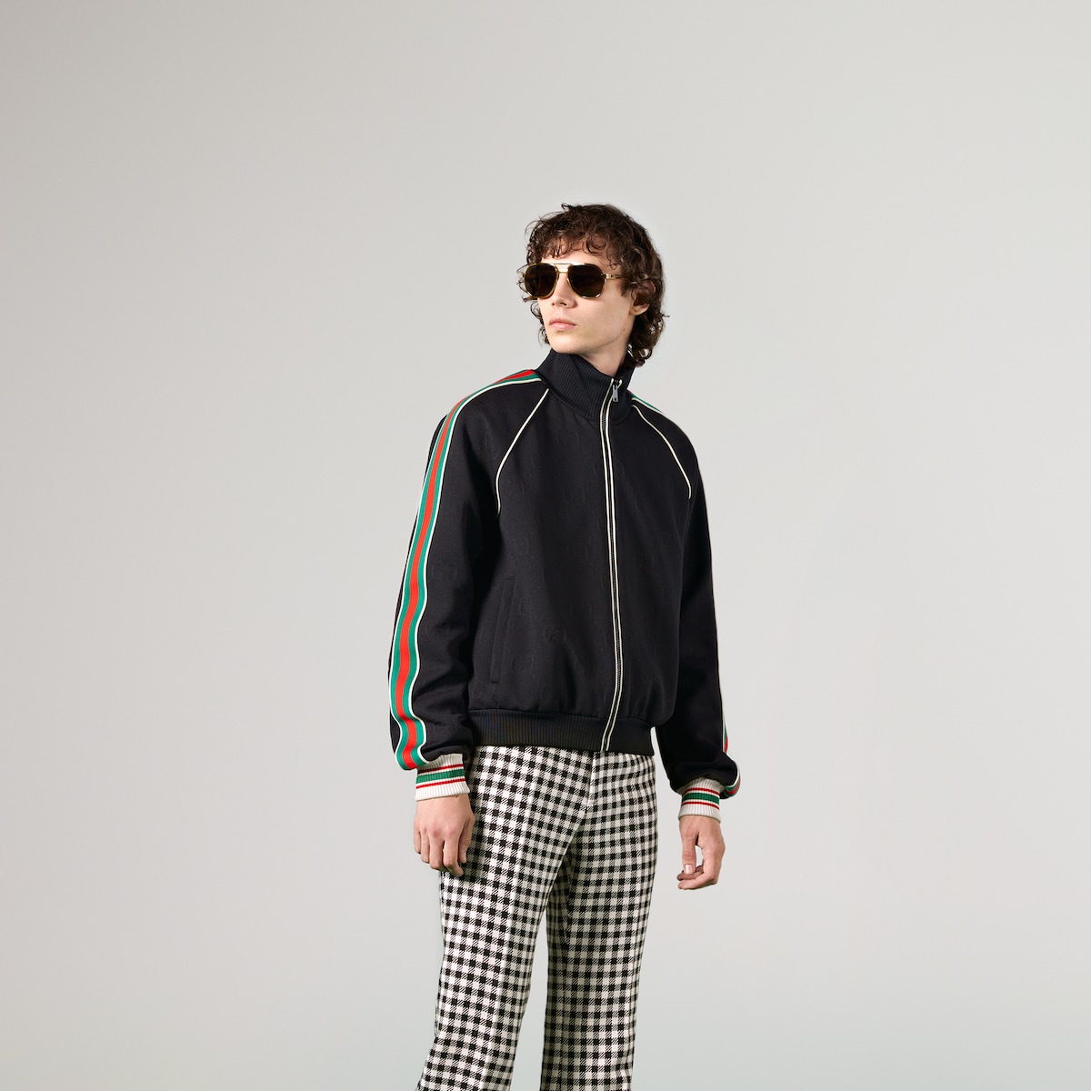 GG technical jersey zip Jacket