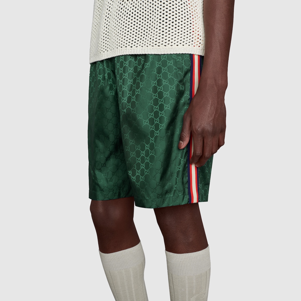 Gucci red swim shorts sales