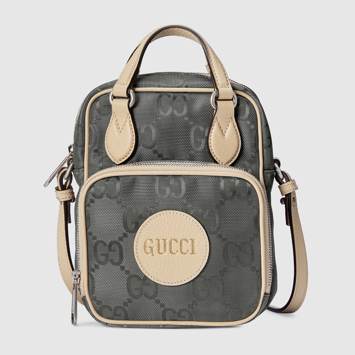 Bolso de hombro Gucci Off The Grid en ECONYL® con GG gris oscuro