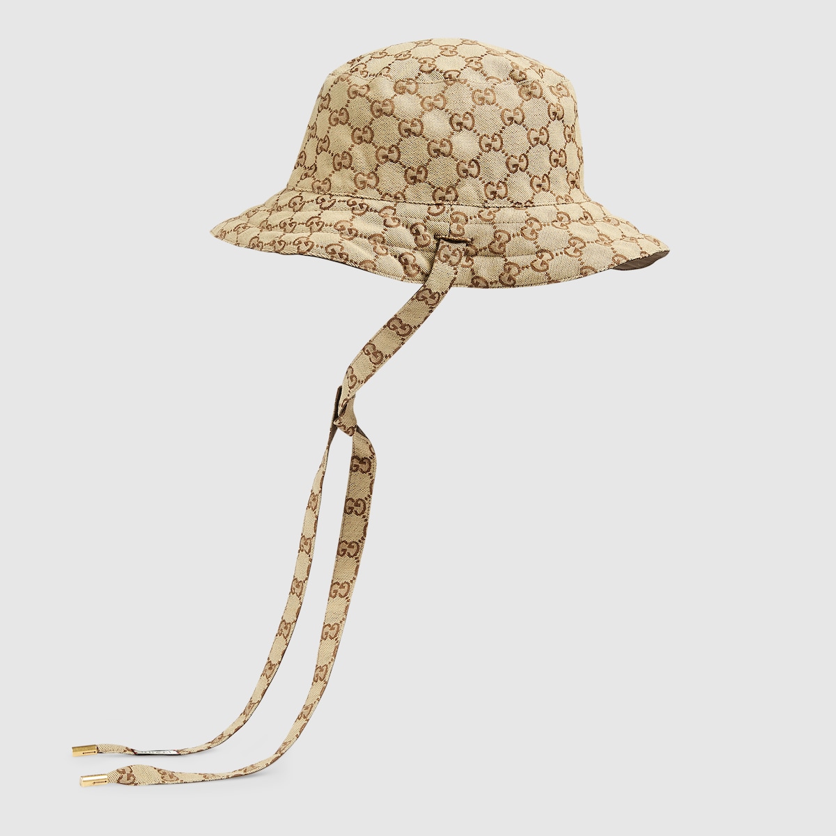 Chapeau réversible en toile GG et nylon en nylon marron GUCCI® FR