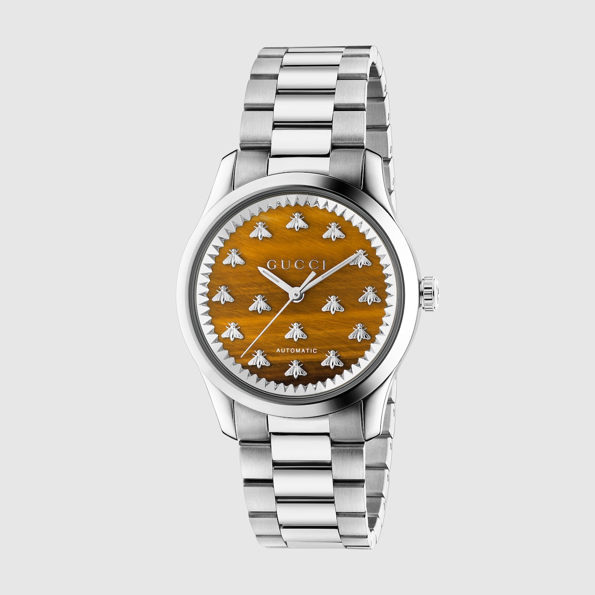 G-Timeless Uhr mit Bienen, 38 mm in Stahl | GUCCI® DE 