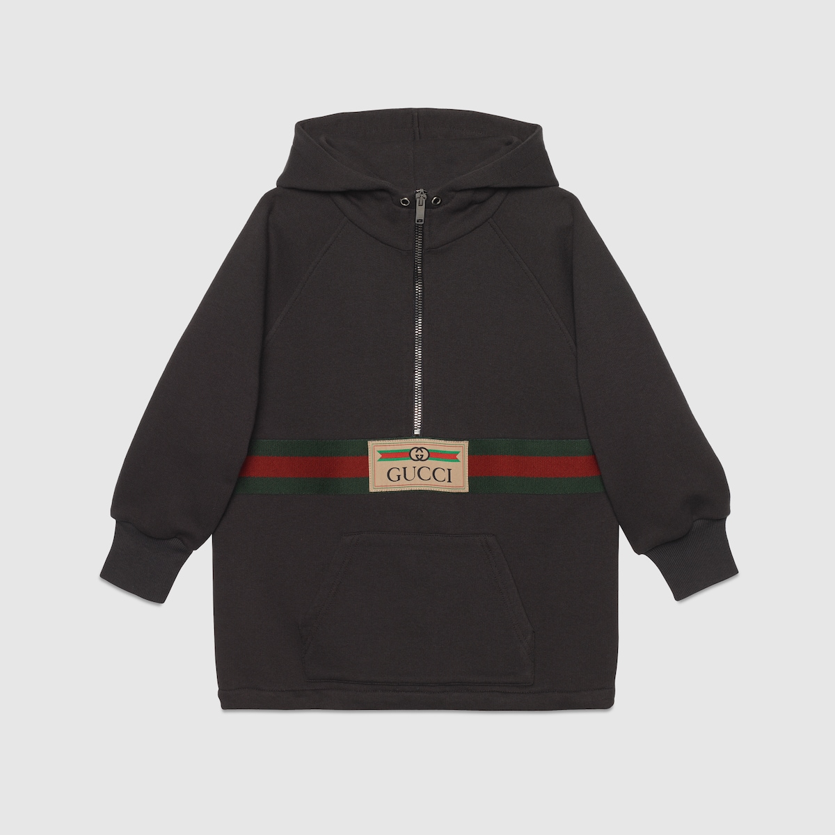 Children's jacket with Gucci label in dark grey | GUCCI® US