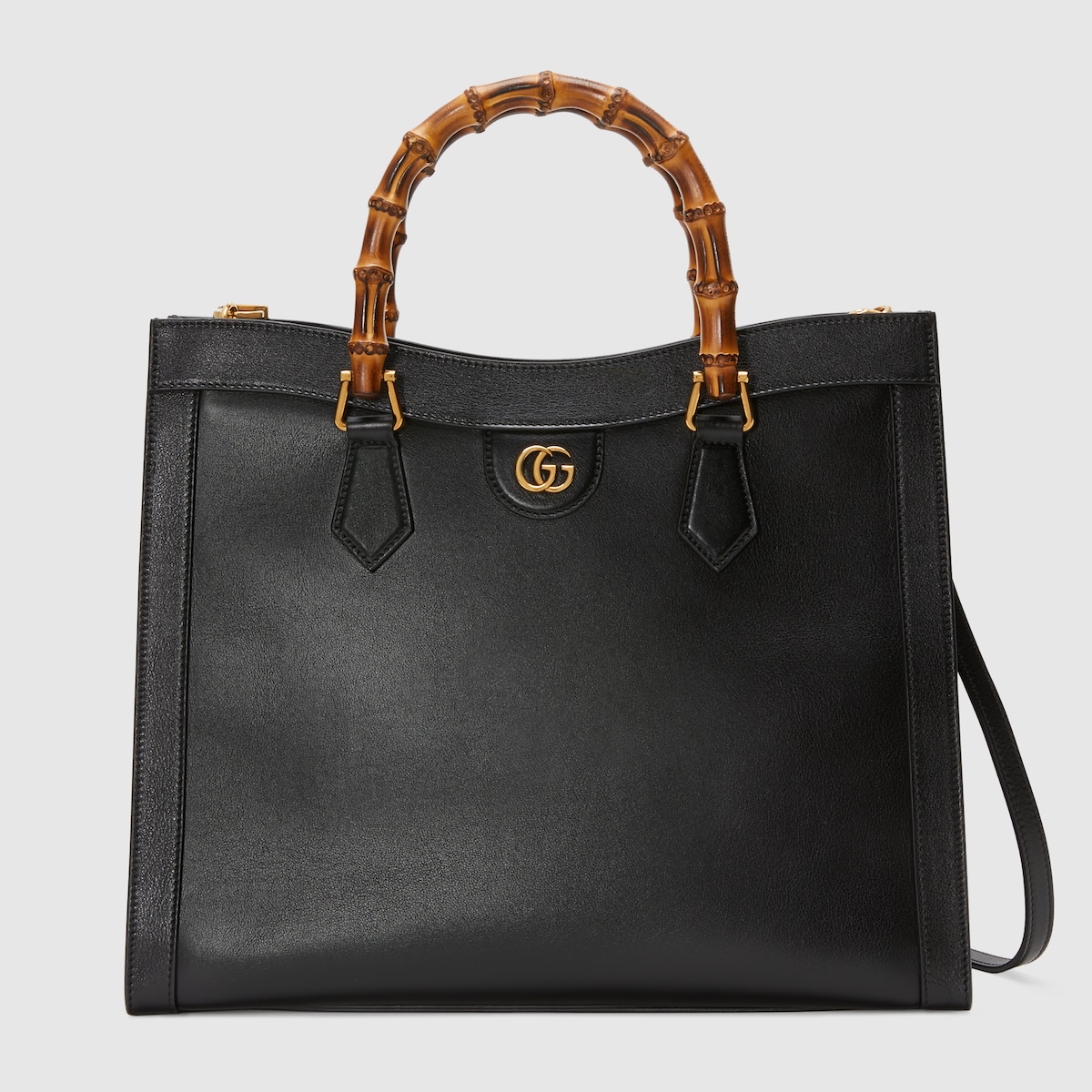 Gucci Diana medium tote bag in black leather GUCCI® UK