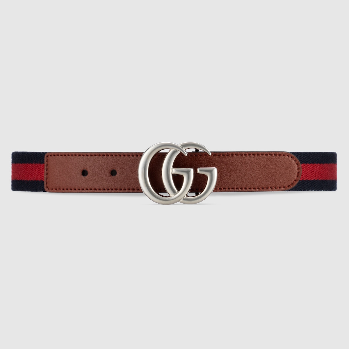 Children's belt with Double G in brown leather | GUCCI® US