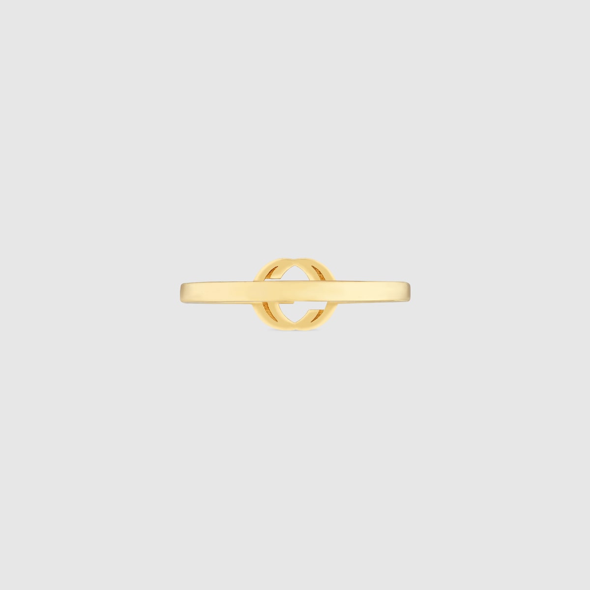 ■GUCCI■Icon ring with yellow gold Interlocking G■ Icon 18k ring with Interlocking G in 18k yellow gold and