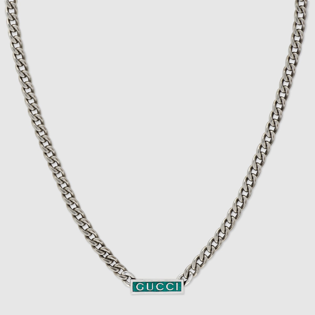 Vintage 2000s Gucci Silver Logo Necklace