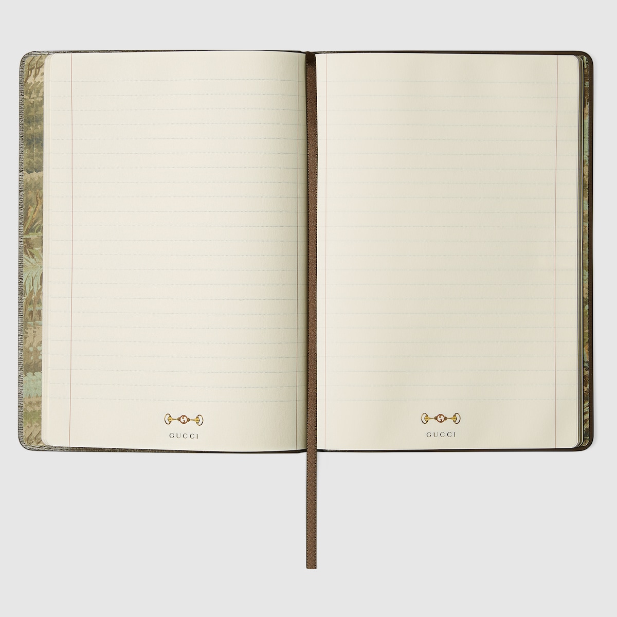 Large notebook with Web and Horsebit in ivory and brown mini GG GUCCI US