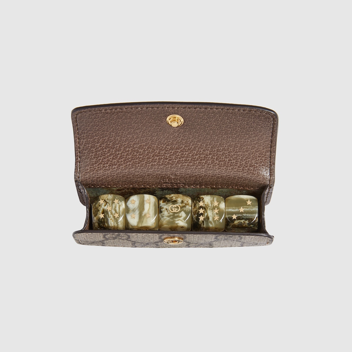 Set di dadi in GG Supreme beige ed ebano | GUCCI® IT