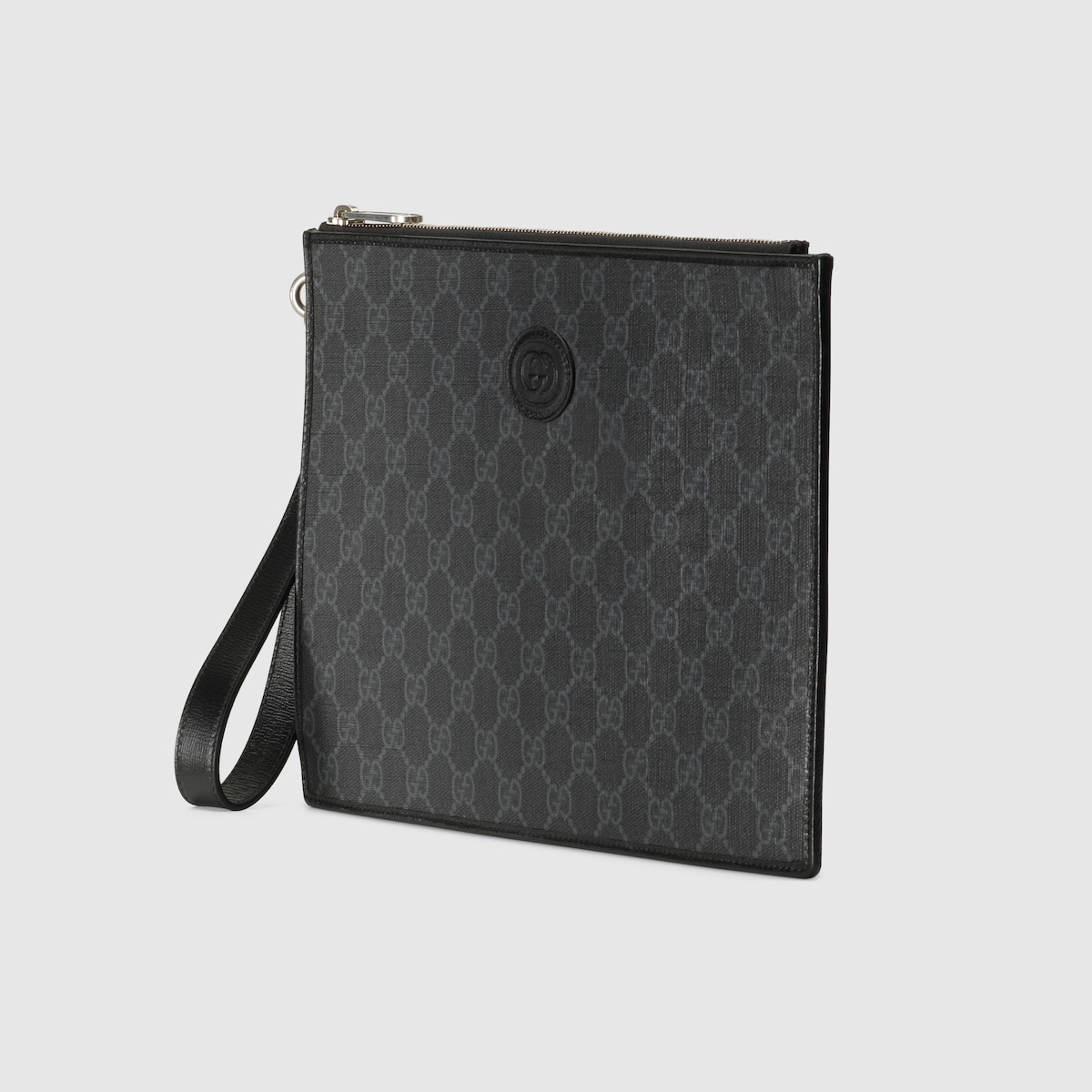 Pouch with Interlocking G in black GG Supreme GUCCI US