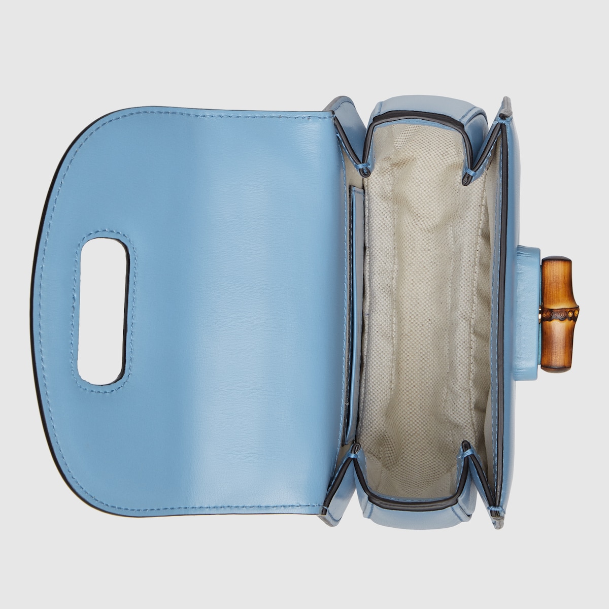 グッチ バンブー 1947〕ミニバッグ ・ブルー レザー | GUCCI公式