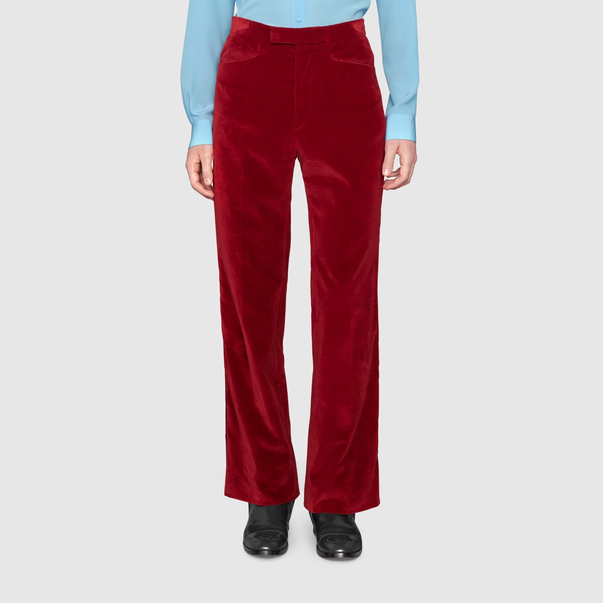 GUCCI - 新品同様 グッチ ストレッチ ベルベット フレアパンツ