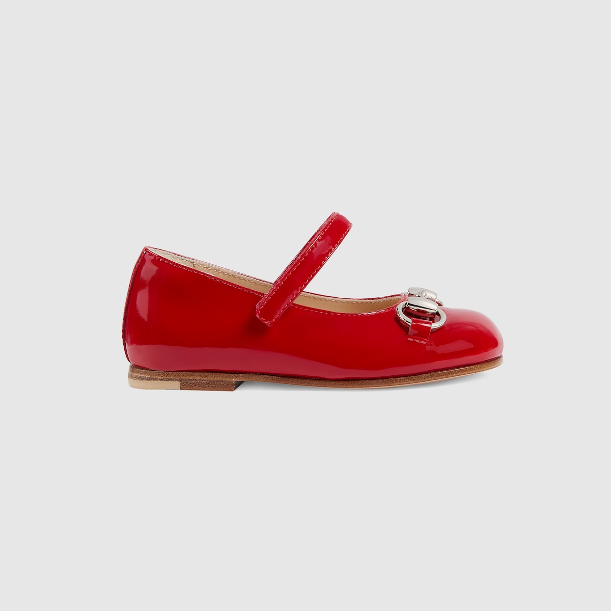 GUCCI Baby s Ballet Flat With Horsebit Red Leather