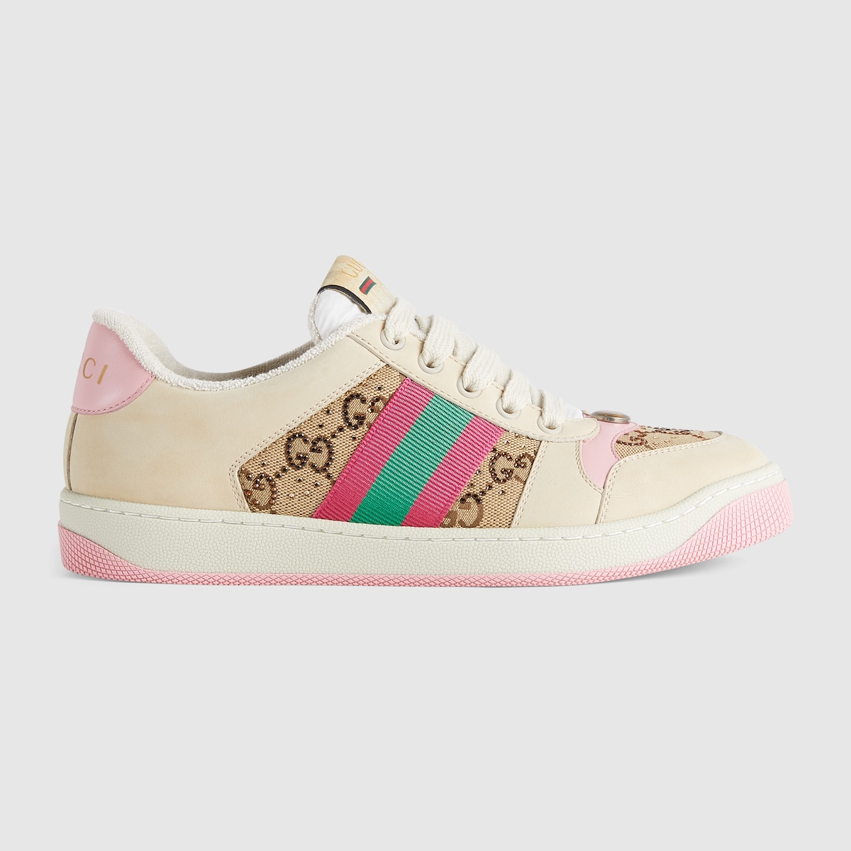 Women's Screener sneaker with crystals in beige and dark