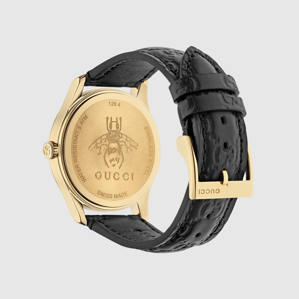 G Timeless Watch 38mm In Black Gucci Signature Leather Gucci® Us 5980