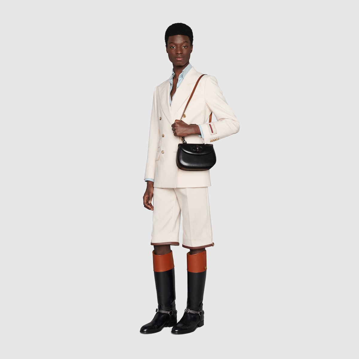 GUCCI ミニバンブー ショルダーバッグ Gucci Bamboo 1947 nano bag in black leather | GUCCI® US