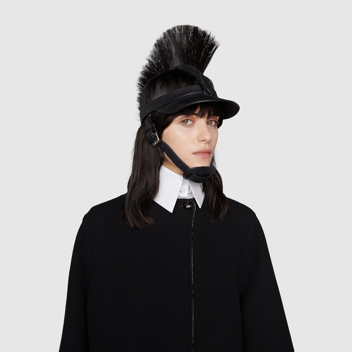 Visor with harness in black GUCCI UK
